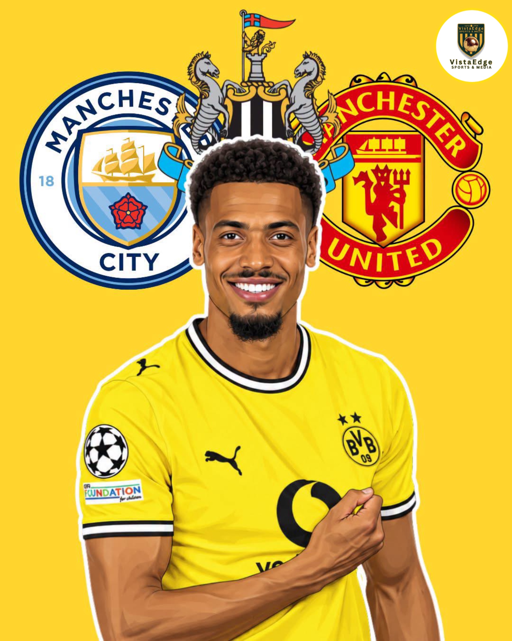 MANCHESTER UNITED, CITY & NEWCASTLE MONITOR FELIX NMECHA