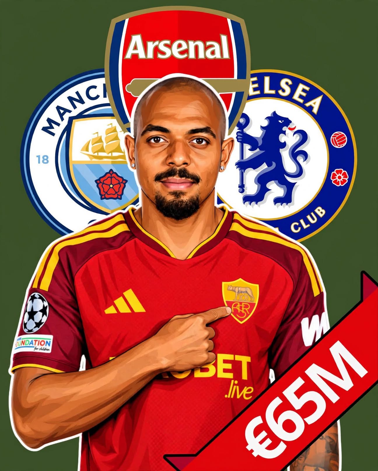 ARSENAL, CHELSEA & MAN CITY TRACK DONYELL MALEN