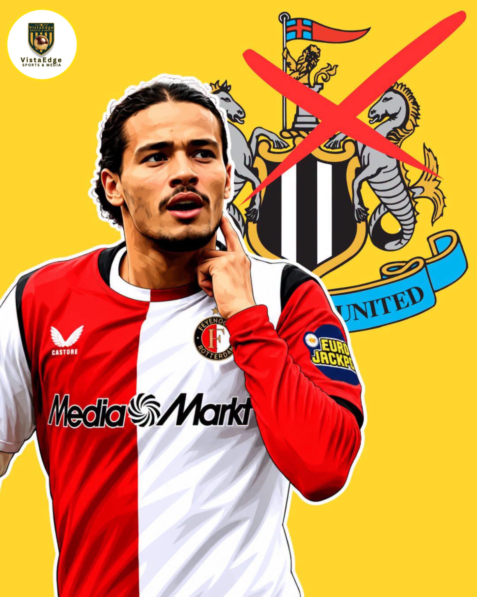 NEWCASTLE UNITED MONITOR ANIS HADJ MOUSSA AFTER LATE APPROACH